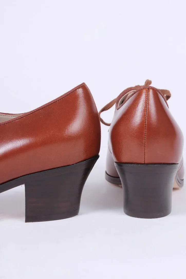 1930s everyday oxford shoes, Cognac Brown, Juliette