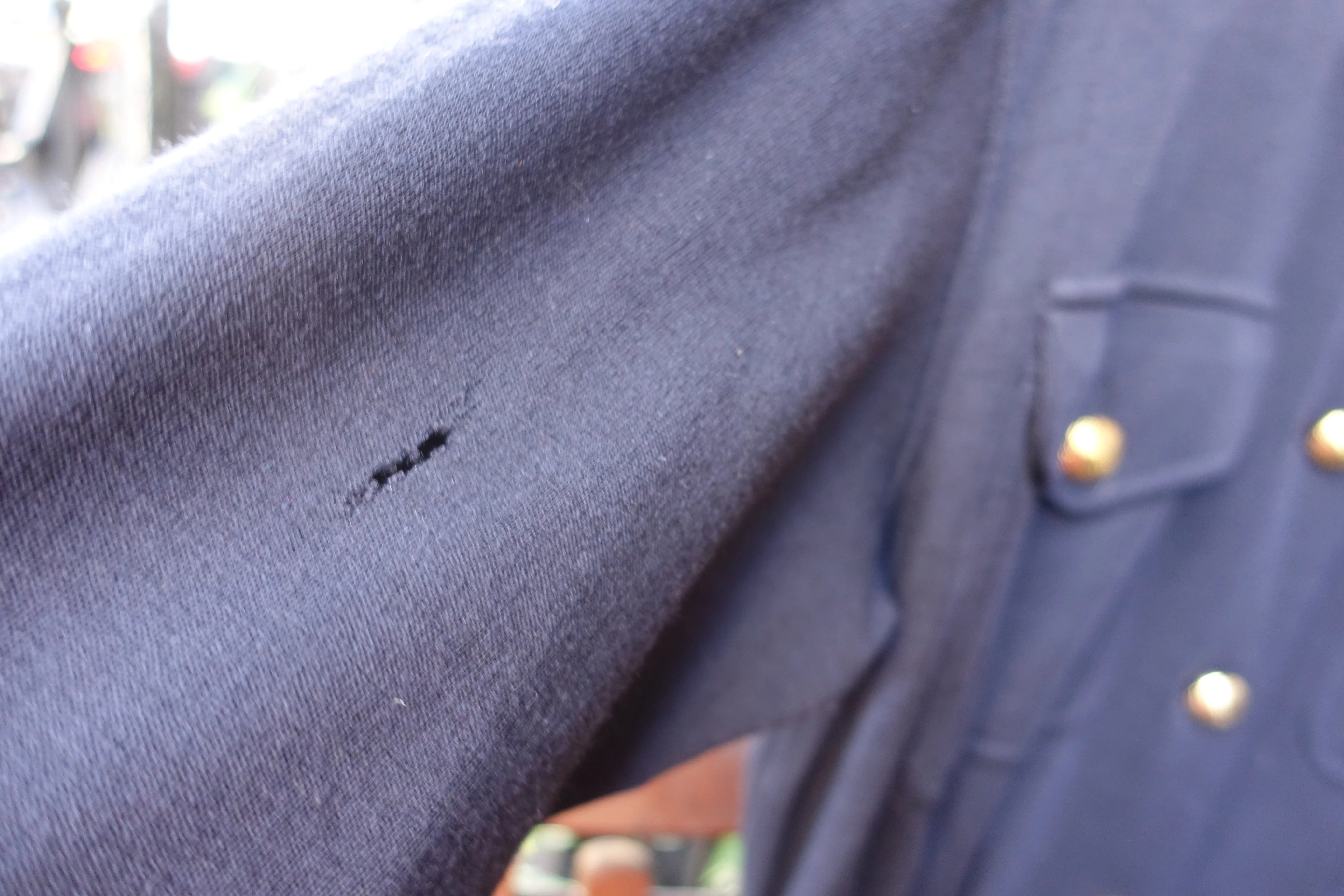 1980's Yves Saint Laurent Navy Military Dress - SOLD