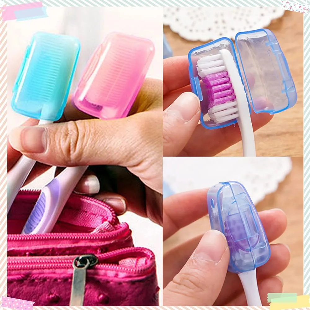 20 Pcs Portable Toothbrush Head Cover Case for Travel Hiking Camping Toothbrush Box Brush Cap Case for Home Travel Outdoor Camping Hiking Business Trip