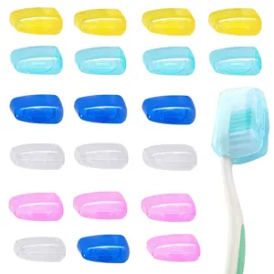 20 Pcs Portable Toothbrush Head Cover Case for Travel Hiking Camping Toothbrush Box Brush Cap Case for Home Travel Outdoor Camping Hiking Business Trip