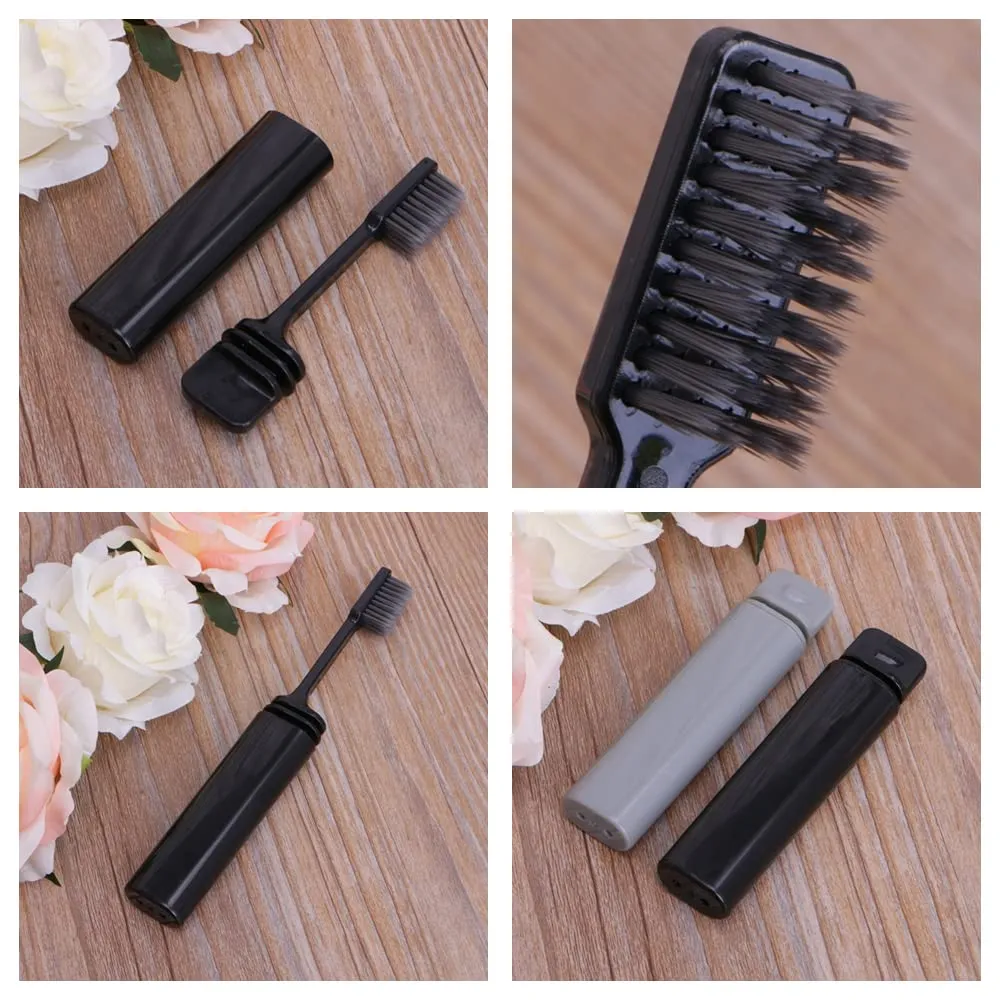 3 Pieces Folding Travel Toothbrush Portable Toothbrush Mini Portable Folding Soft Toothbrush for Camping Hiking and Backpacking