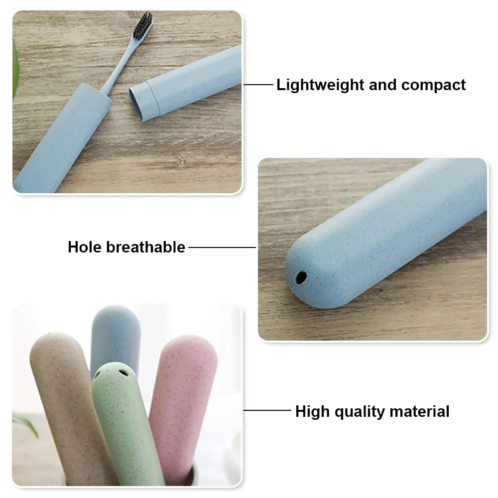 4 Pcs Toothbrush Storage Cases Portable Travel Toothbrush Cases Reusable Toothbrush Boxes for Holidays Hiking Camping Business Trip