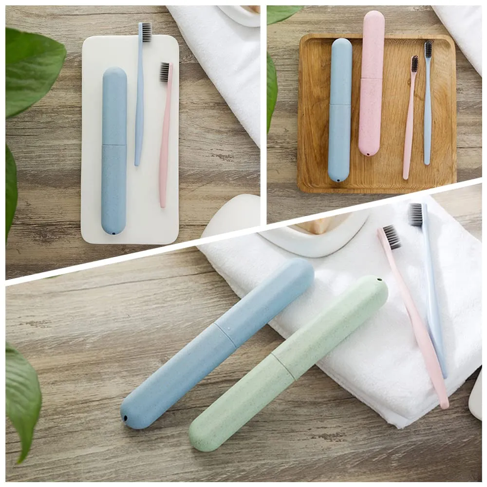 4 Pcs Toothbrush Storage Cases Portable Travel Toothbrush Cases Reusable Toothbrush Boxes for Holidays Hiking Camping Business Trip