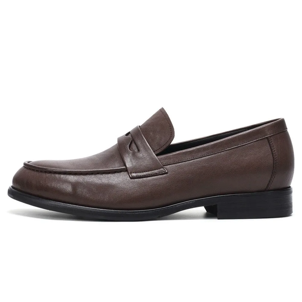 6 CM/2.36 Inches CMR CHAMARIPA Men's Shell Cordovan Height Increasing Loafers – Brown