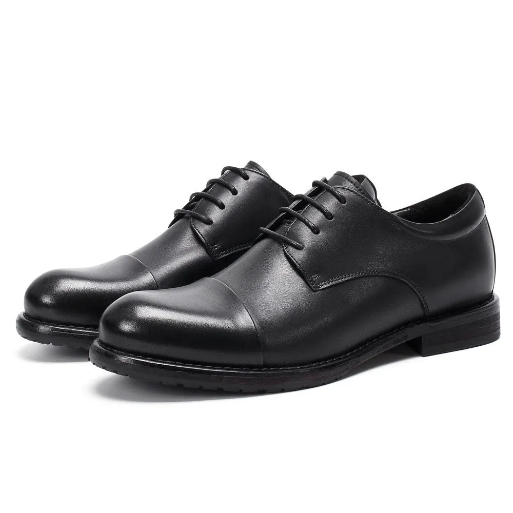 7 CM/2.76 Inches CMR CHAMARIPA Men's Shell Cordovan Elevator Derby Shoes – Goodyear Welted Construction
