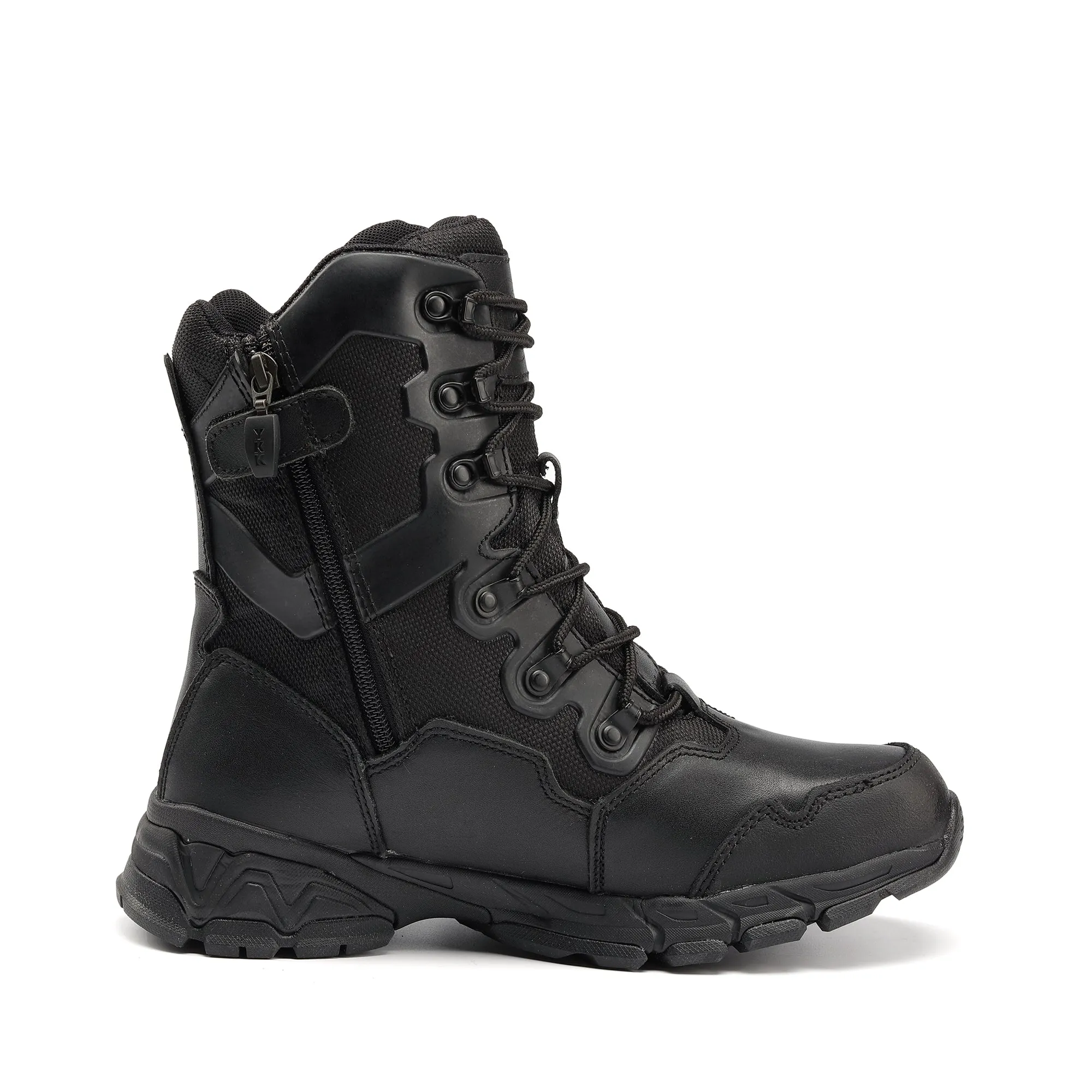 AM1003 8" Men's Military Tactical Work Boots, Hiking Motorcycle Combat Boots with YKK Side Zipper