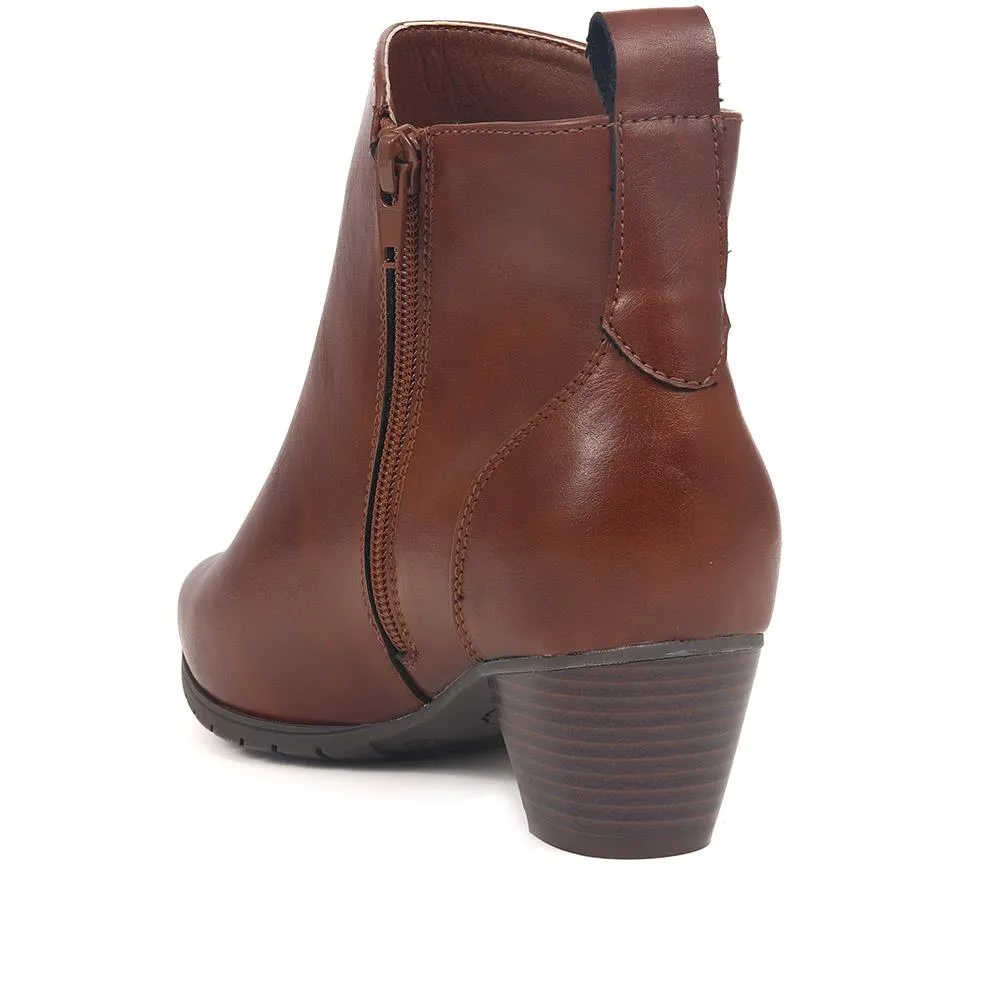 Block-Heeled Ankle Boots - WBINS40007 / 326 096