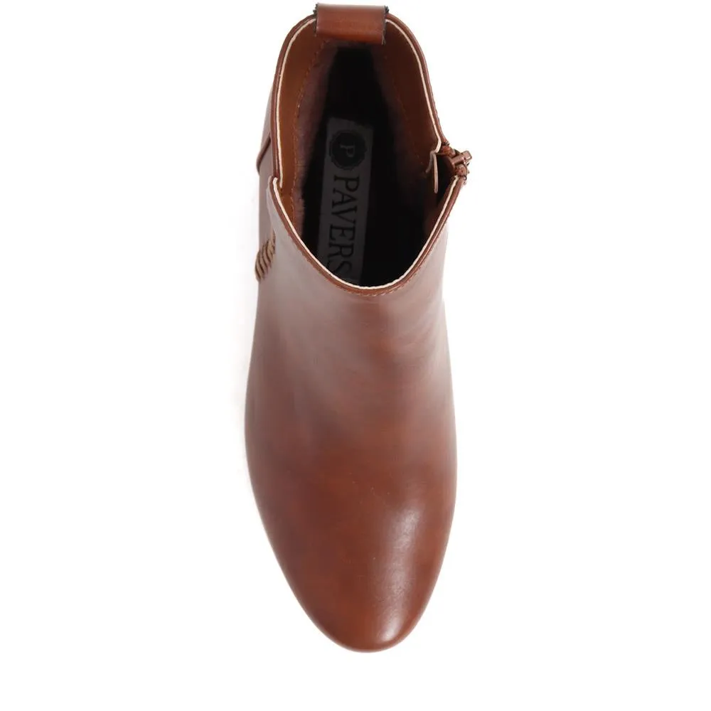 Block-Heeled Ankle Boots - WBINS40007 / 326 096