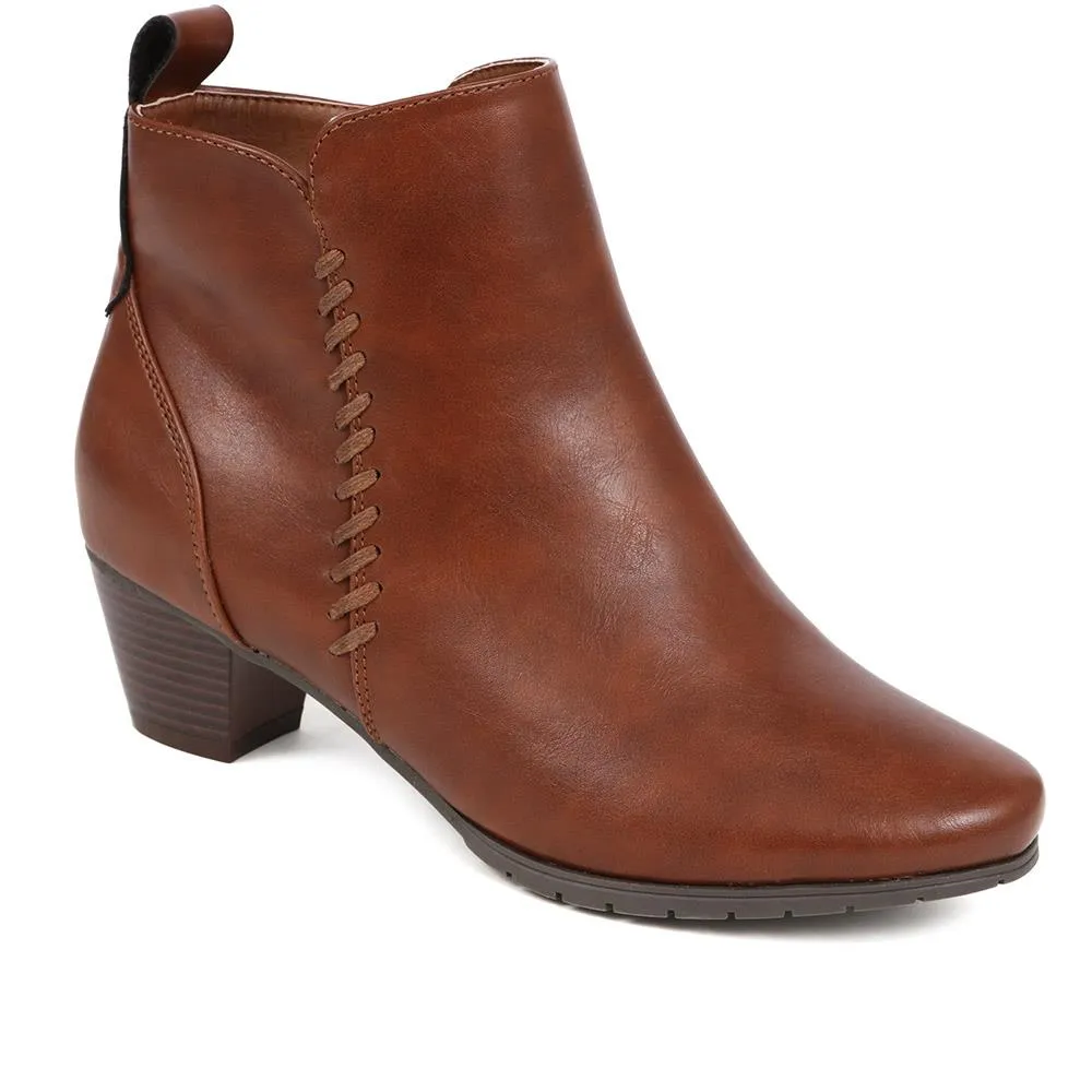Block-Heeled Ankle Boots - WBINS40007 / 326 096