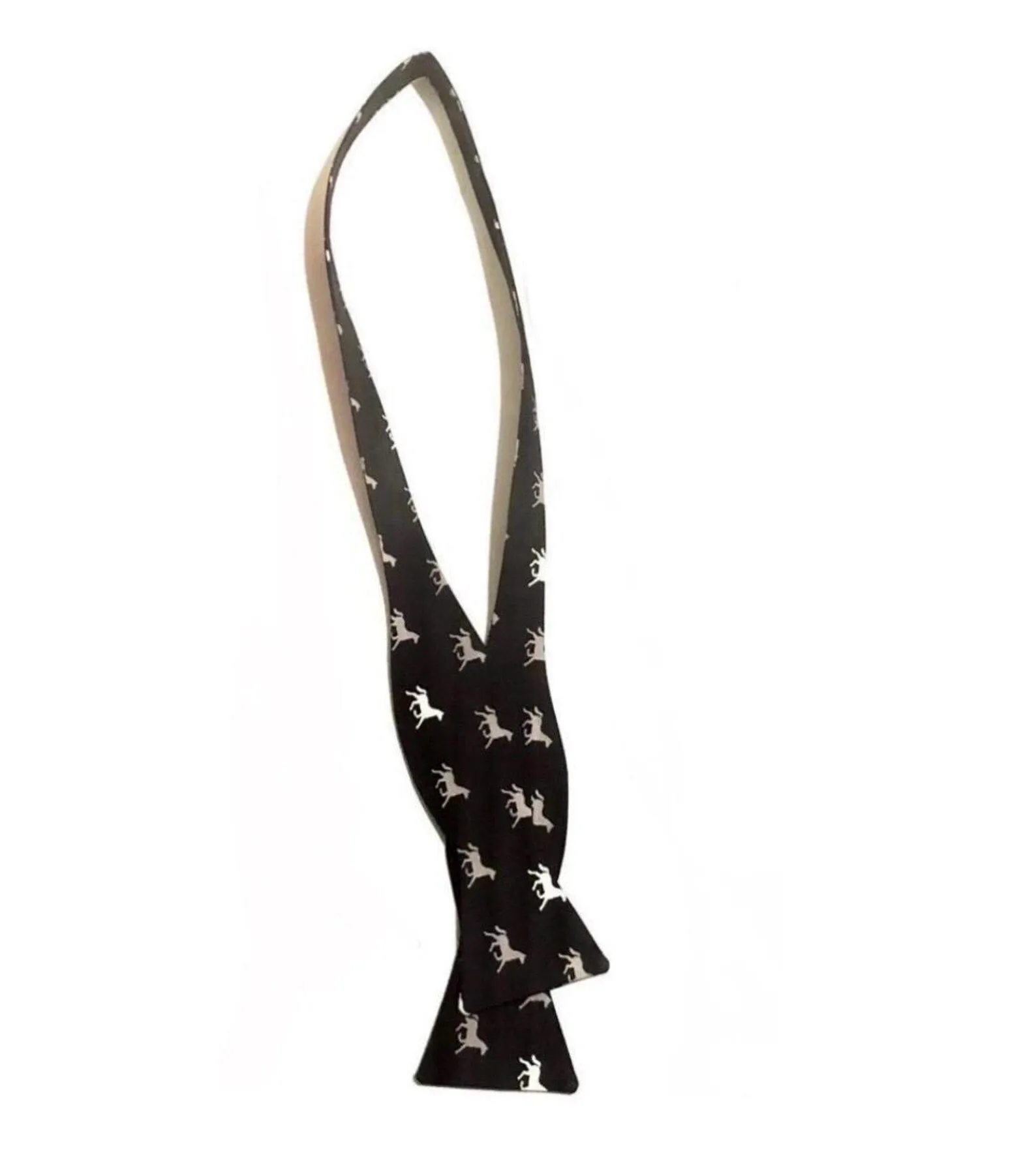 Blue Race Day Horses Self Tie Bow Tie