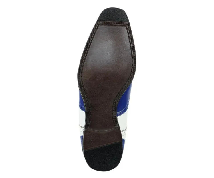 Bolano Elwyn Royal Blue Men's Pu Leather Derby Shoes