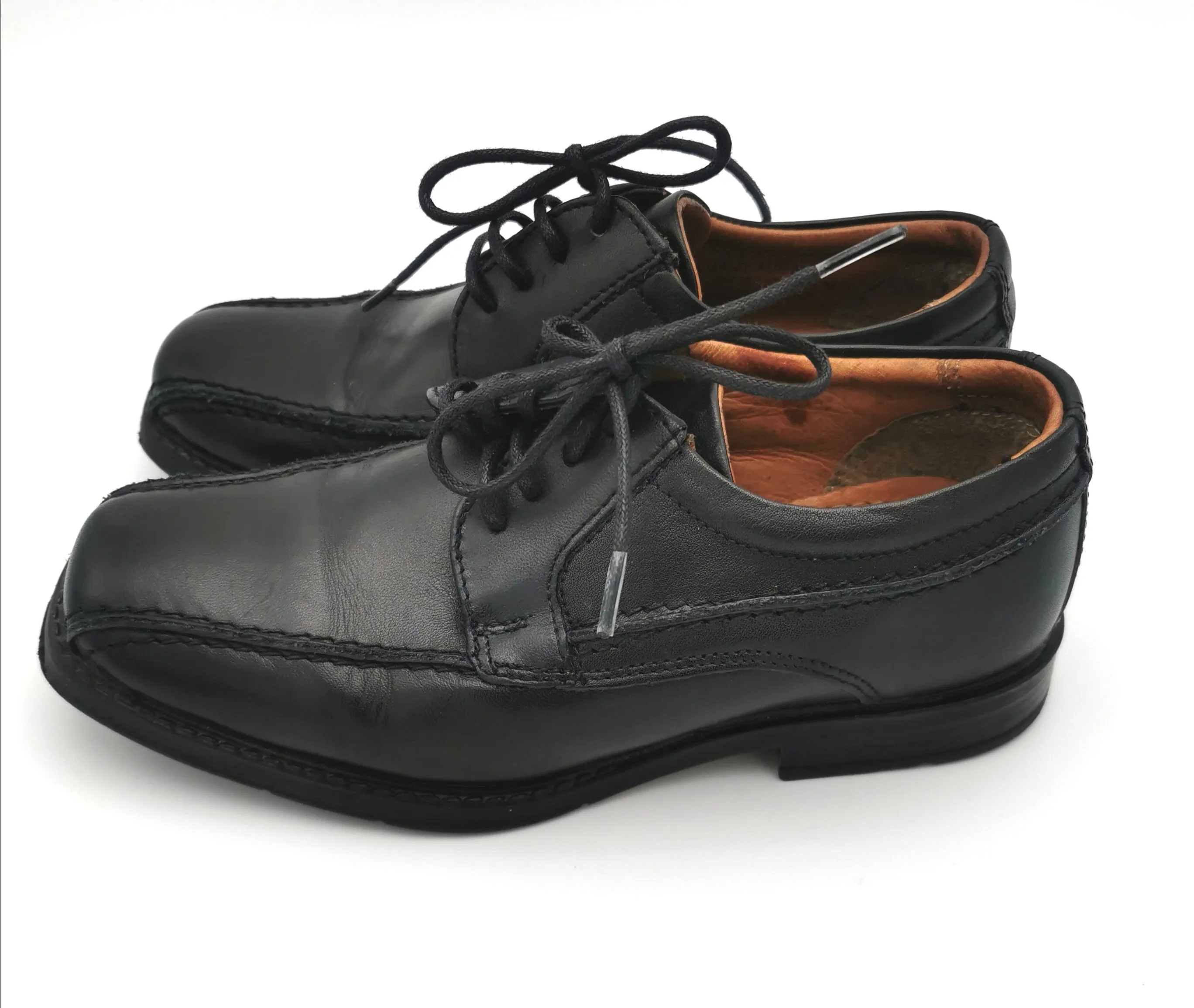 BOY SIZE 13.5 YOUTH - SERGIO CLASSIC LINE Dress Shoes, Black EUC B12