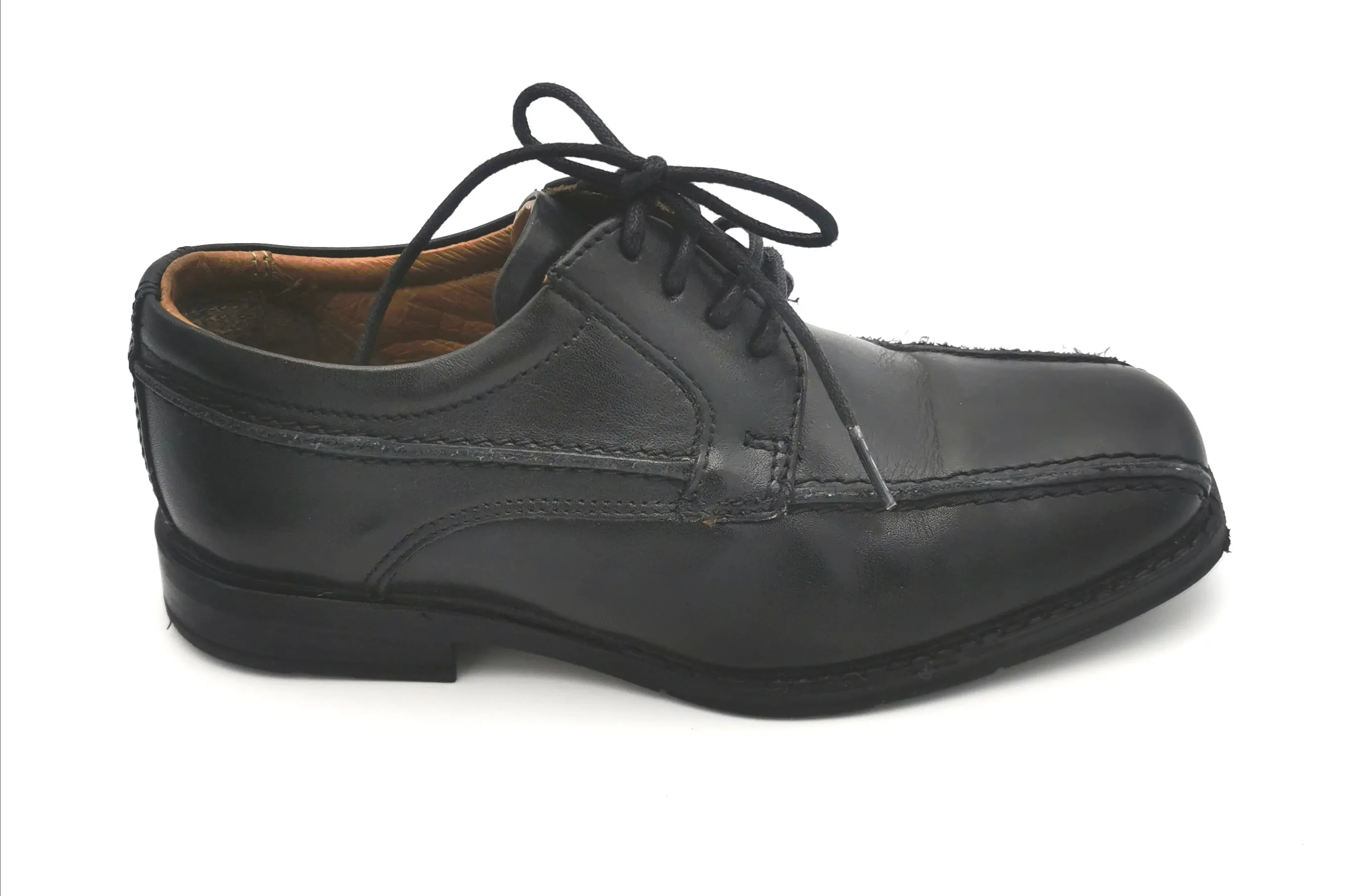 BOY SIZE 13.5 YOUTH - SERGIO CLASSIC LINE Dress Shoes, Black EUC B12