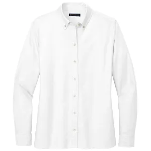 Brooks Brothers Women's White Casual Oxford Cloth Shirt