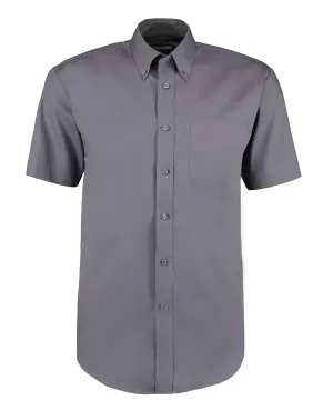 Charcoal - Corporate Oxford shirt short-sleeved (classic fit)