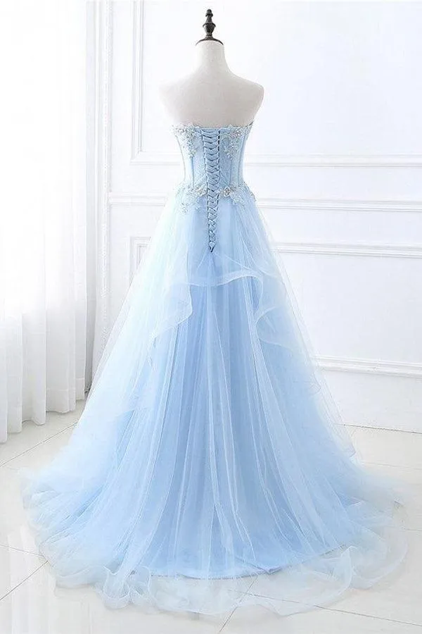 Chic Prom Dresses Sweetheart A-line Floor-length Prom Dress TP1187