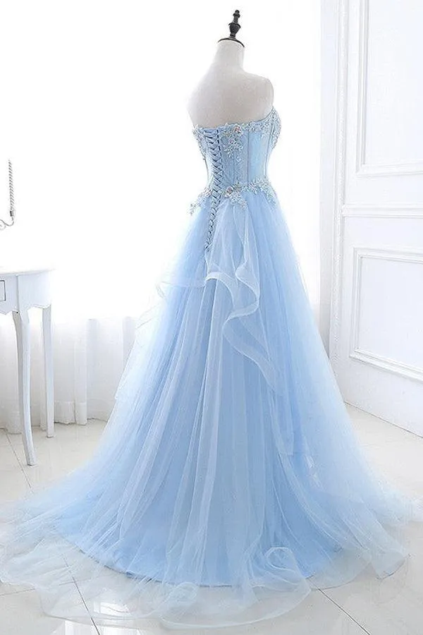 Chic Prom Dresses Sweetheart A-line Floor-length Prom Dress TP1187