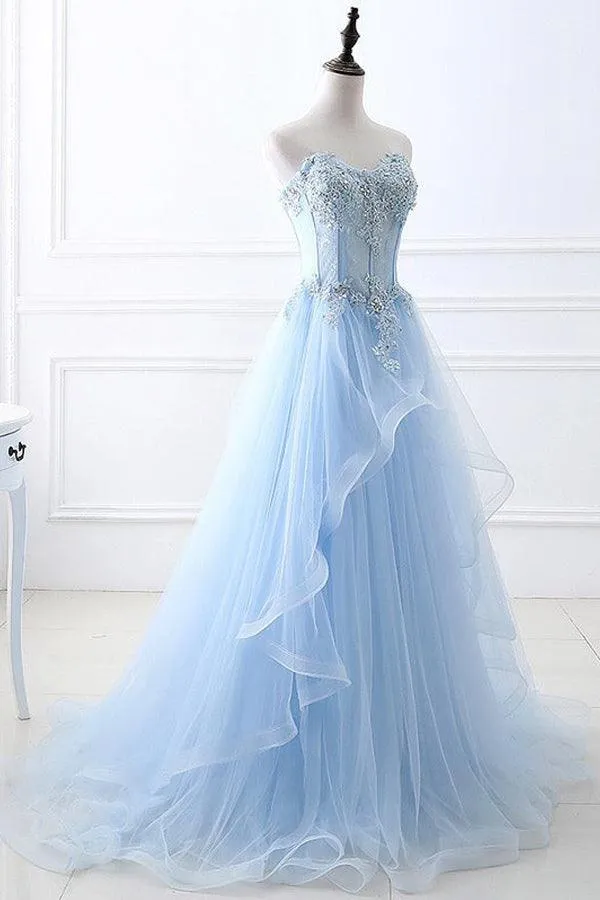 Chic Prom Dresses Sweetheart A-line Floor-length Prom Dress TP1187