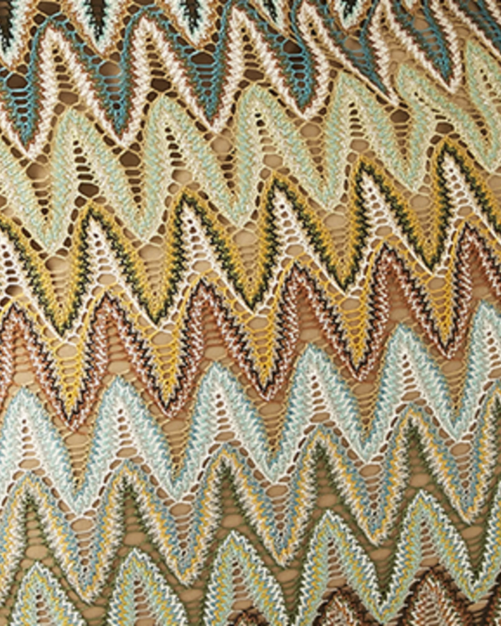 Danielle Chevron Knit Dress | Olive Green / Orange