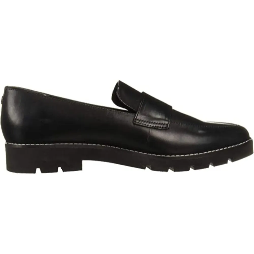 Draco Black Calf Leather Franco Sarto Loafer Flats