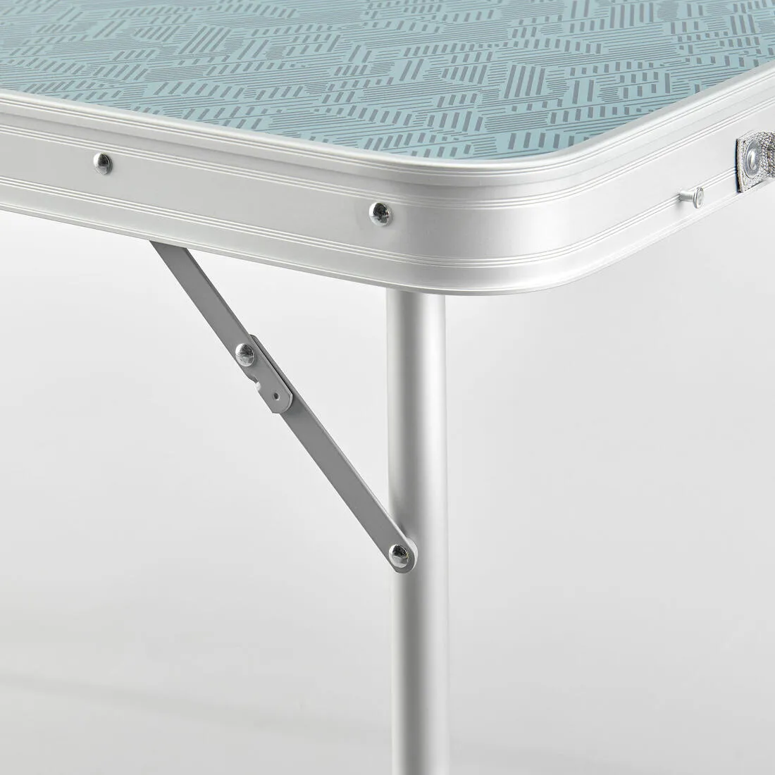 FOLDING CAMPING TABLE - 4 STOOLS - 4 TO 6 PEOPLE - Blue