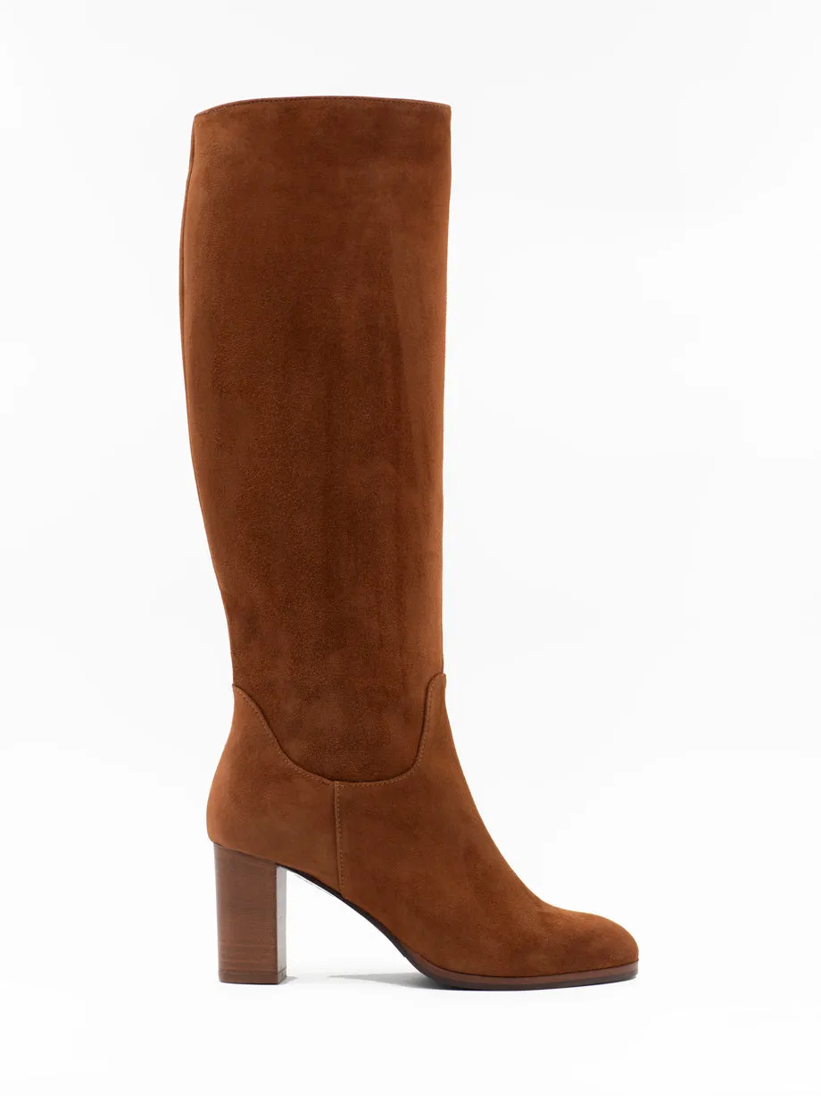 Havana boots in cognac suede