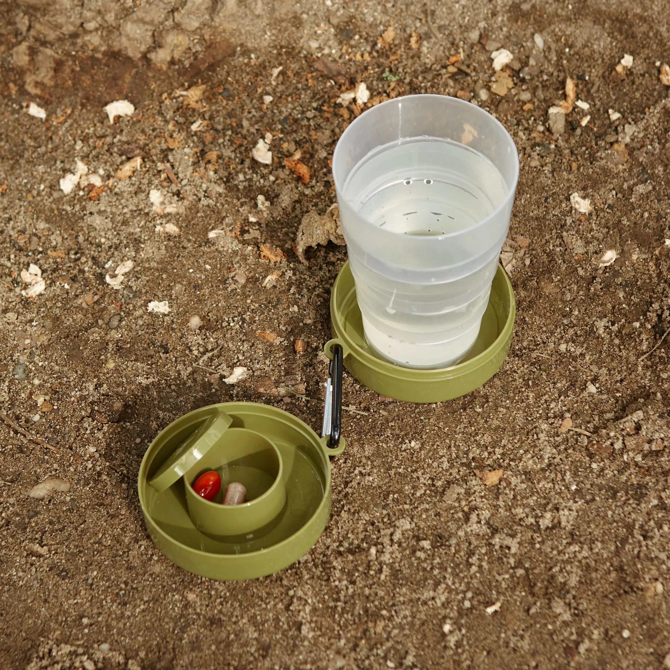 Kikkerland Collapsible Tumbler with Pill Compartment