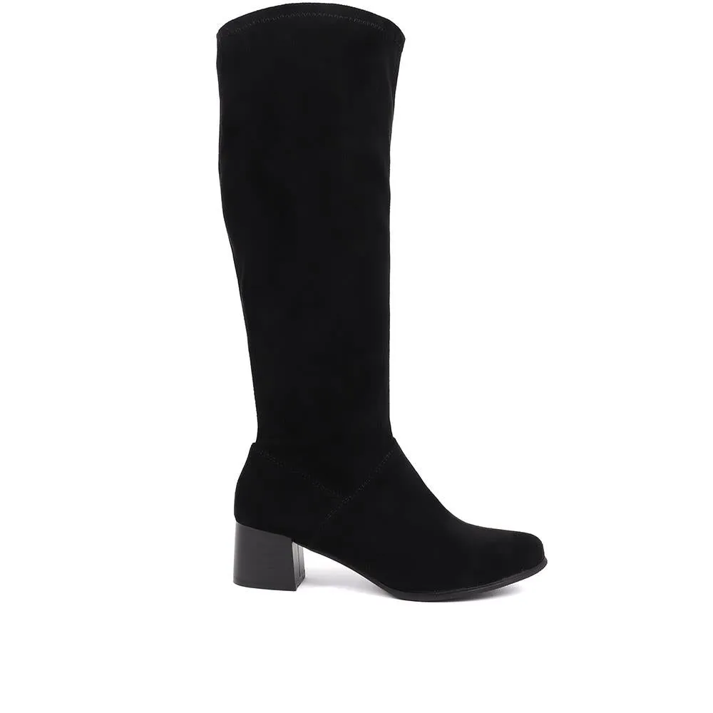 Knee-Length Heeled Boots - WBINS38074 / 324 480