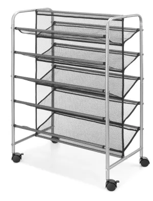 Mainstays 5 Tier, 30 Pair, Metal Mesh Shoe Rack