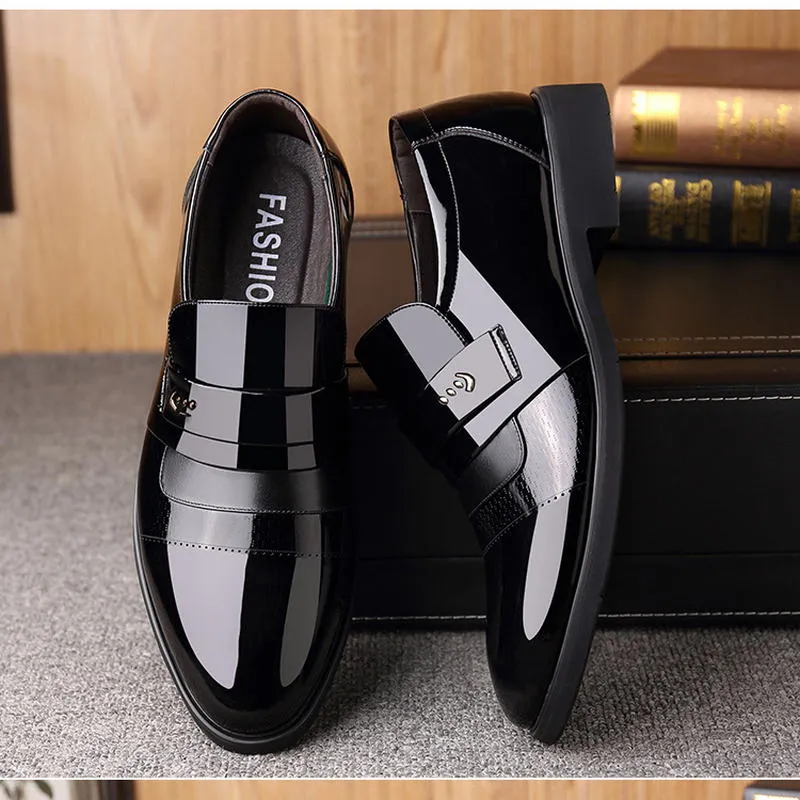 Men's Classic Patent PU Leather Business Dress Shoes