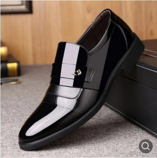Men's Classic Patent PU Leather Business Dress Shoes