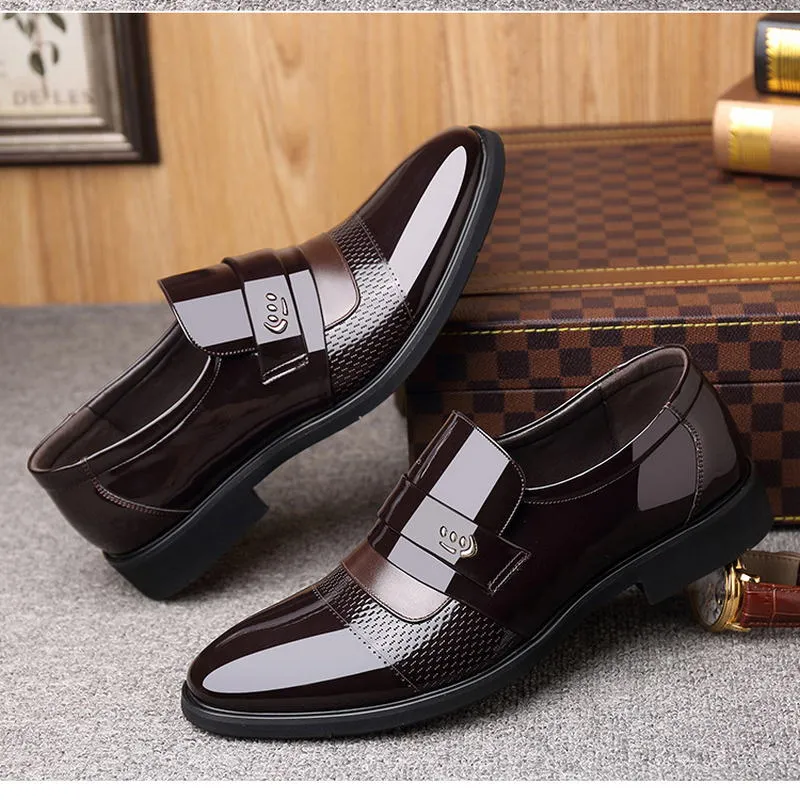 Men's Classic Patent PU Leather Business Dress Shoes