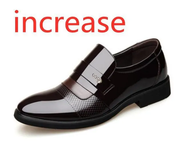 Men's Classic Patent PU Leather Business Dress Shoes