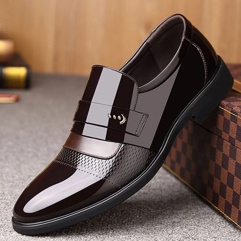 Men's Classic Patent PU Leather Business Dress Shoes