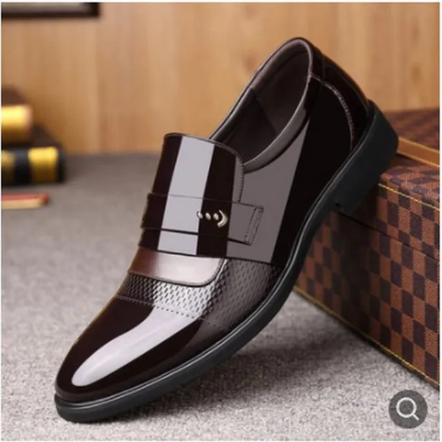 Men's Classic Patent PU Leather Business Dress Shoes