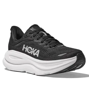 Mens Hoka Bondi 9 Extra Wide in Black/White