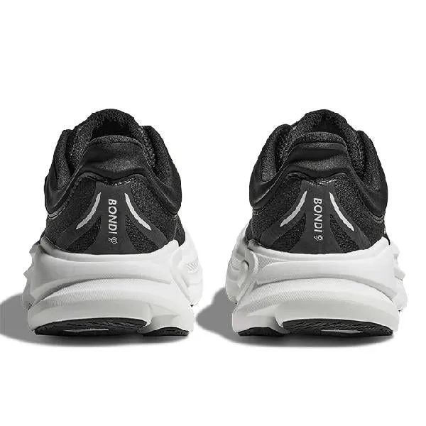 Mens Hoka Bondi 9 Extra Wide in Black/White