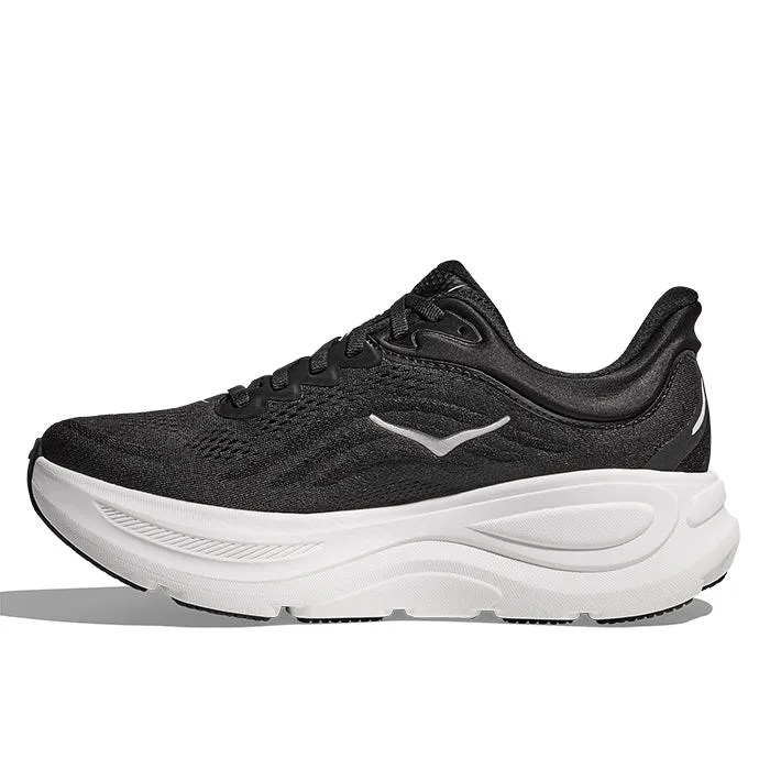 Mens Hoka Bondi 9 Extra Wide in Black/White