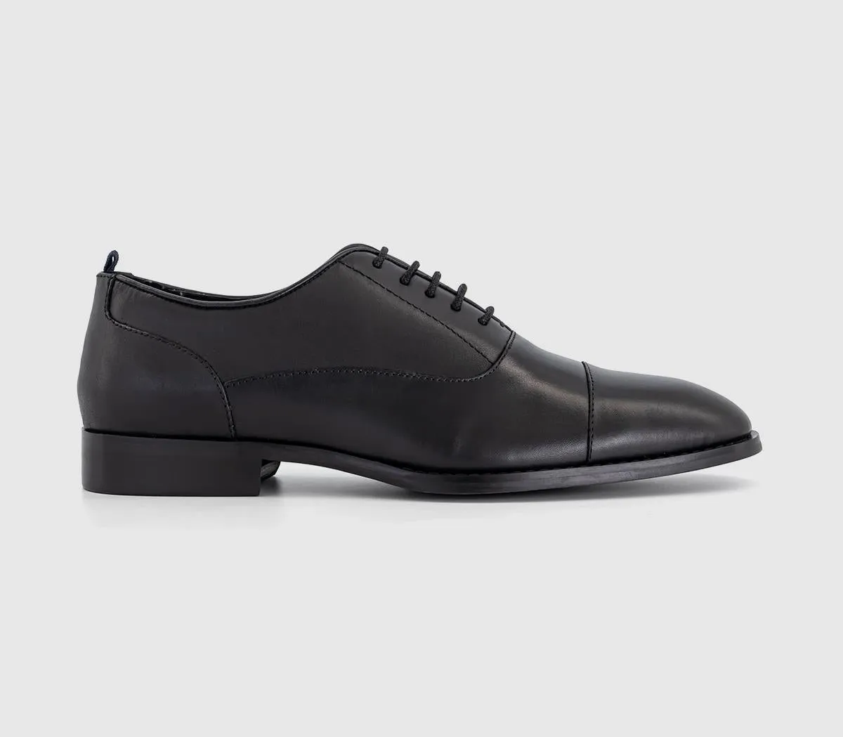 Mens Office Montana Toecap Oxford Shoes Black Leather