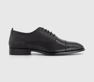 Mens Office Montana Toecap Oxford Shoes Black Leather