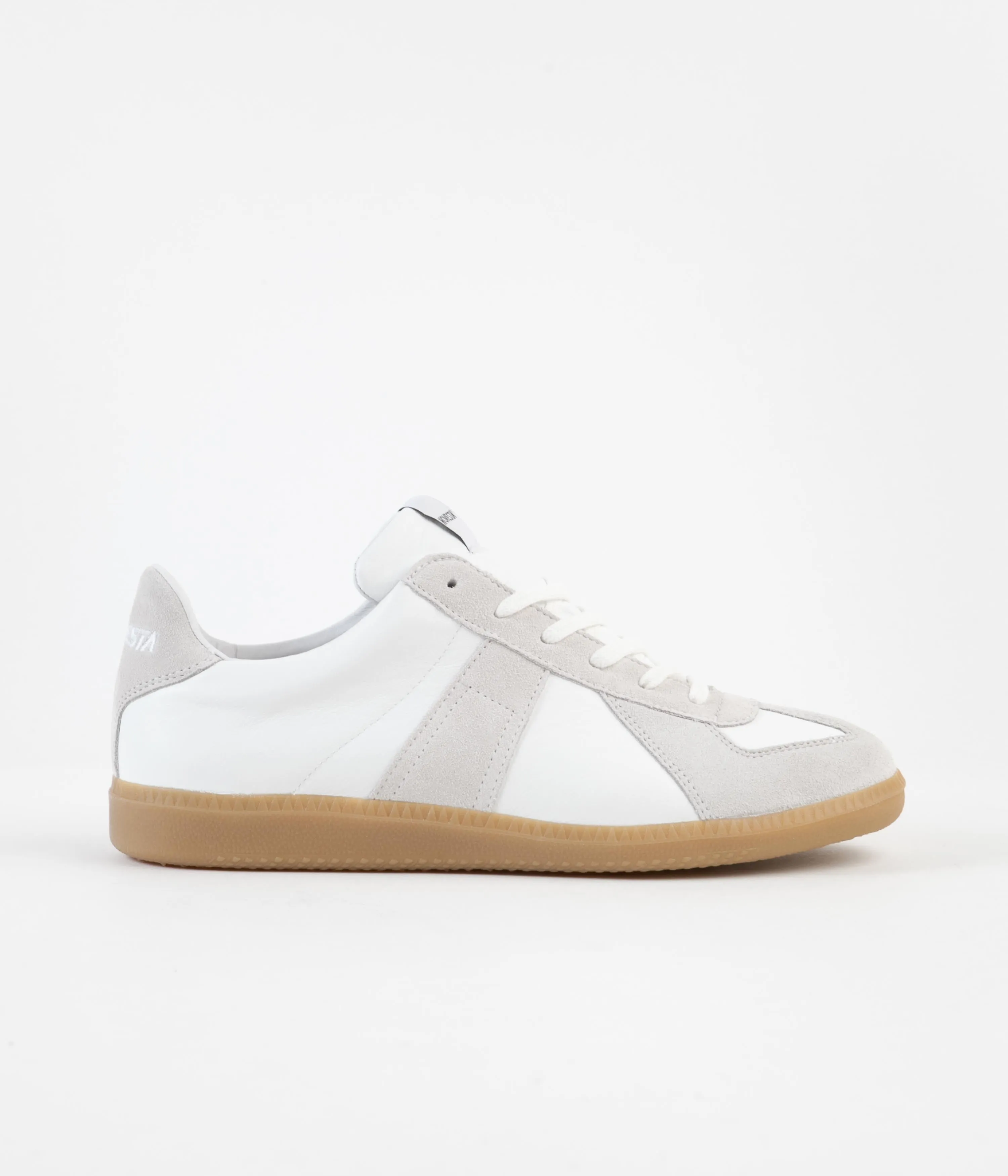 Novesta All Leather German Army Trainer Shoes - White / 003 Transparent