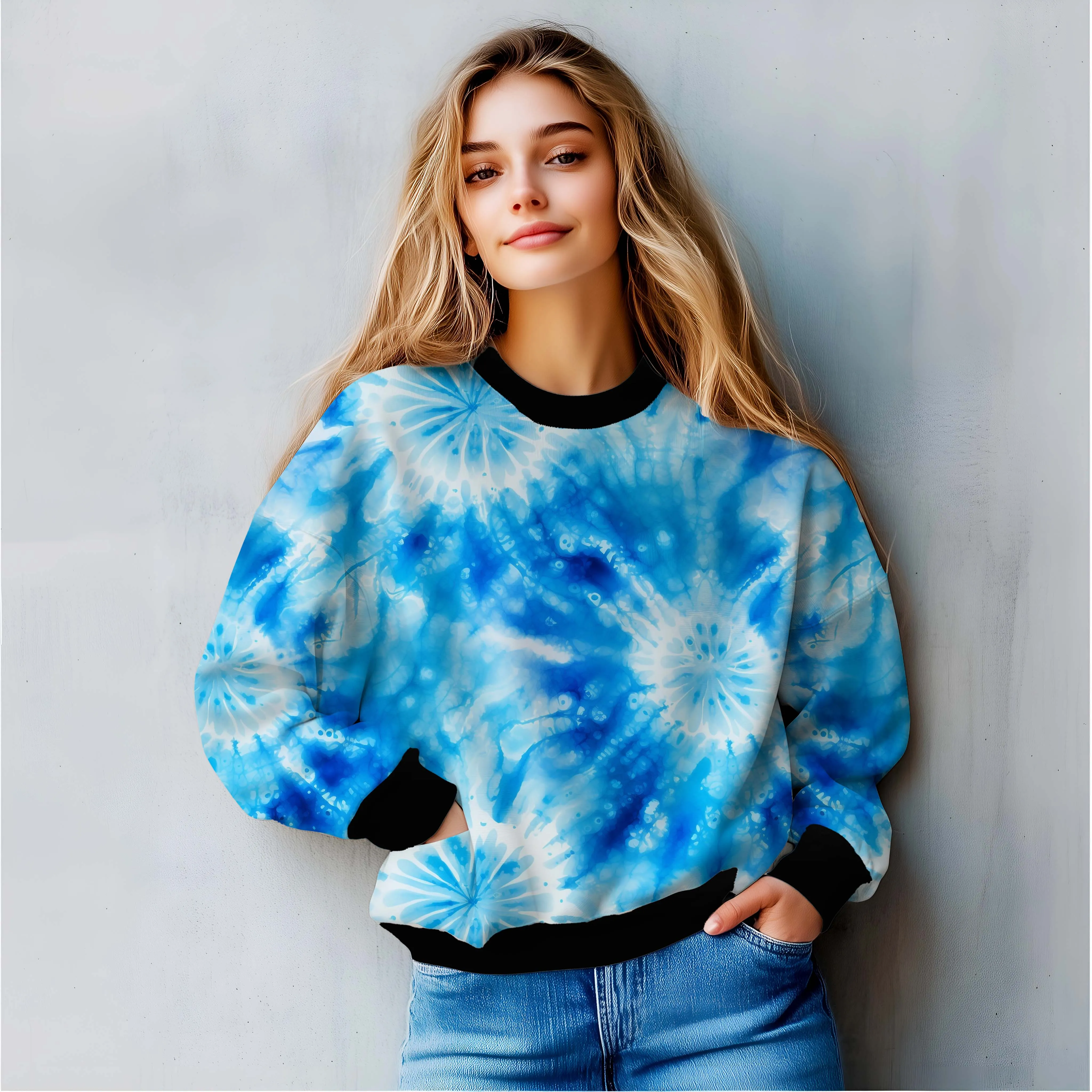 Ocean Breeze Tie-Dye Sweatshirt
