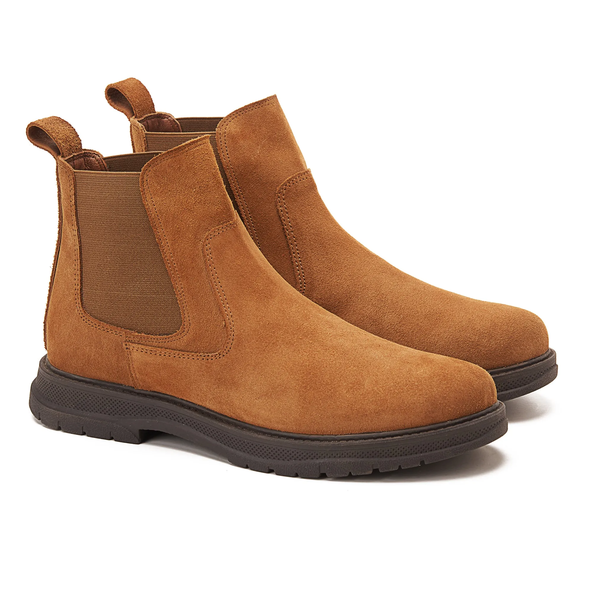 Plain Suede Genuine Leather Chelsea Boots - Havan