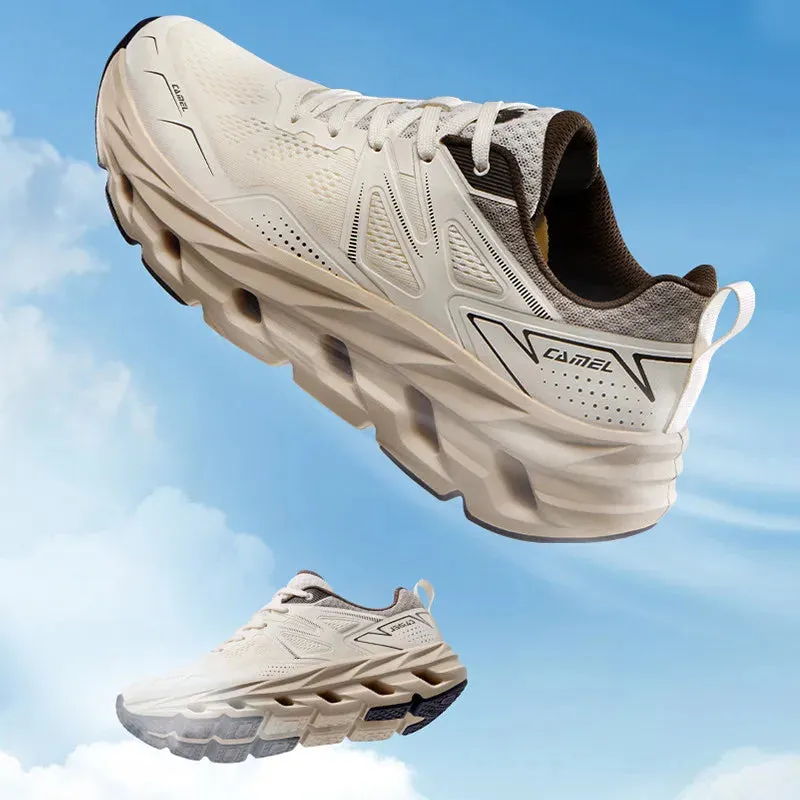 "Golden Camel Cushioned Jogging Shoes"