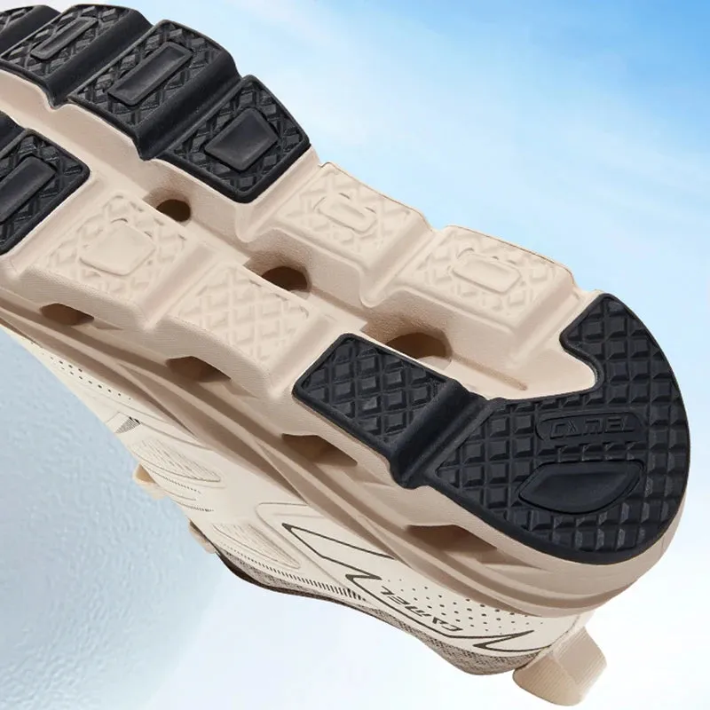 "Golden Camel Cushioned Jogging Shoes"
