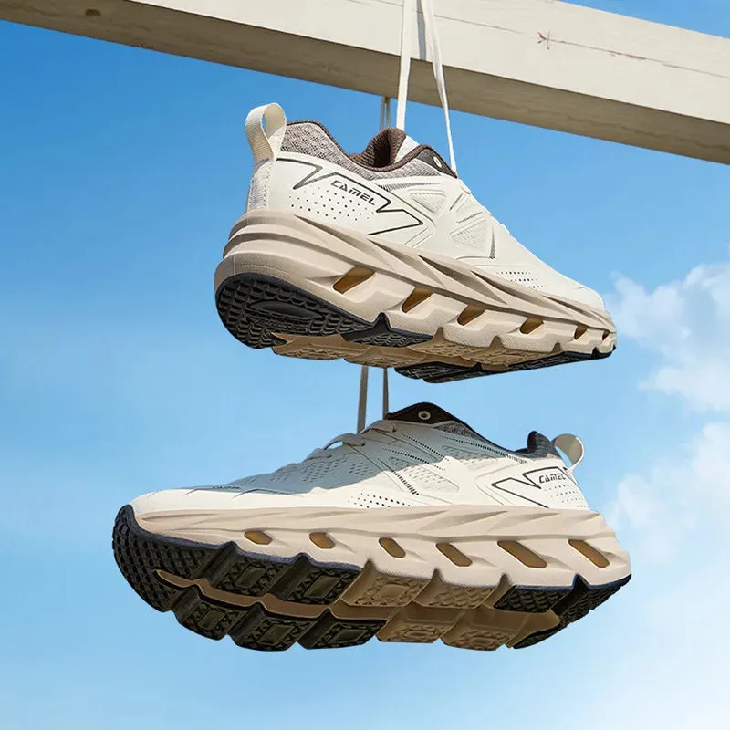 "Golden Camel Cushioned Jogging Shoes"