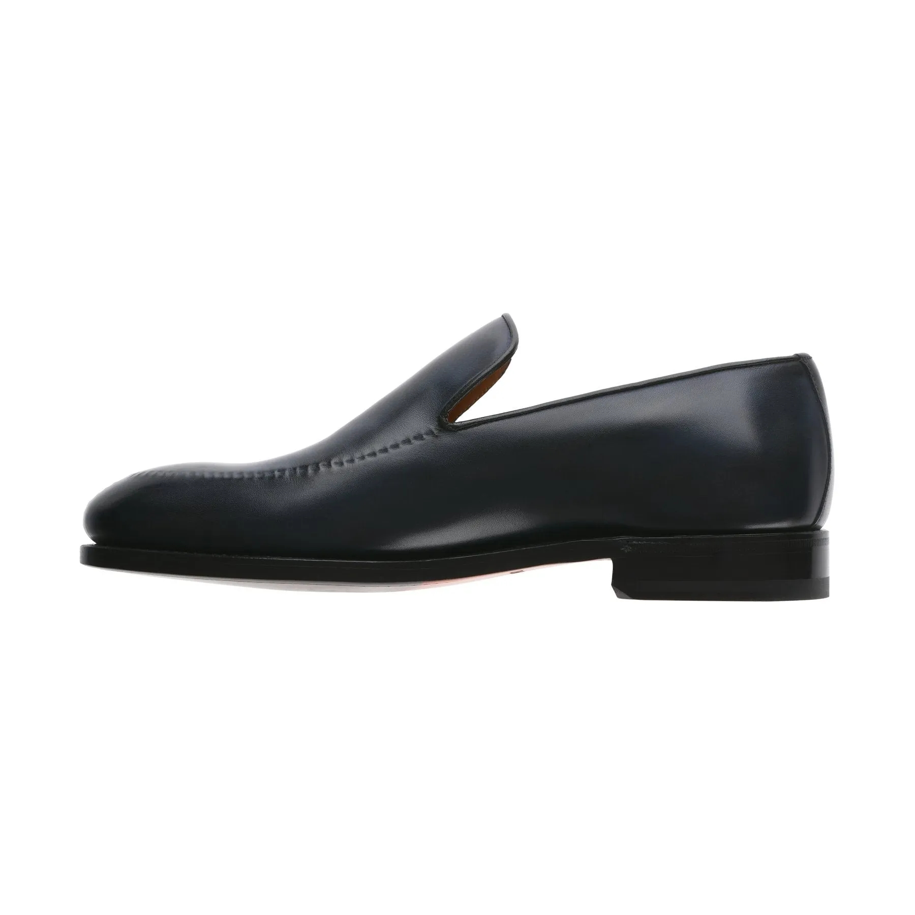 "Sallustio" Wholecut Slip-On Loafer with Reverse Stitched Details
