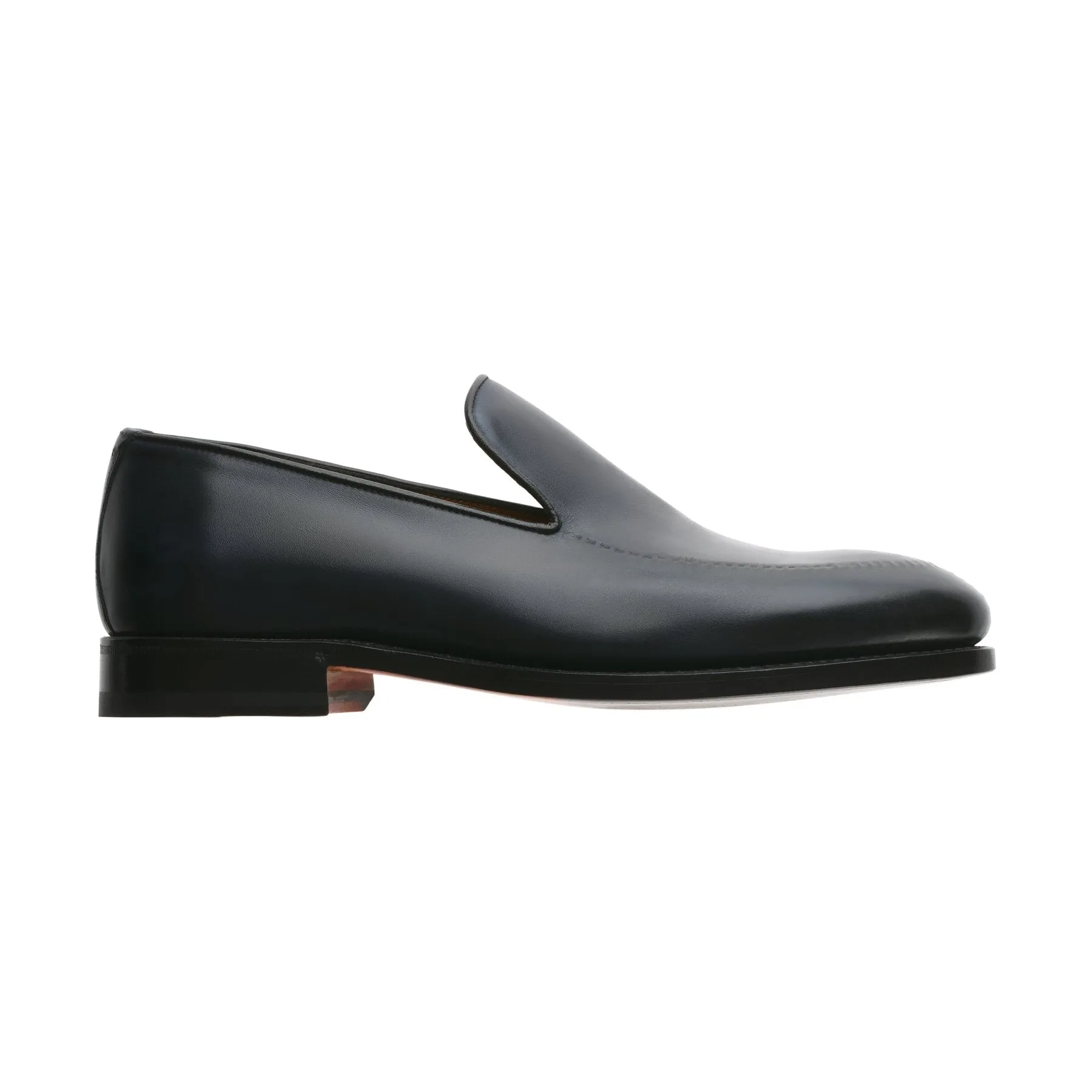 "Sallustio" Wholecut Slip-On Loafer with Reverse Stitched Details