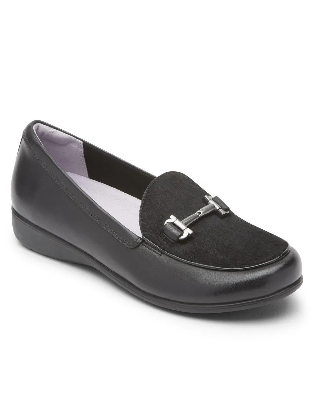 Rockport Aravon Womens Abbey Bit Loafer Black Hair On CI1065