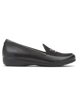 Rockport Aravon Womens Abbey Bit Loafer Black Hair On CI1065